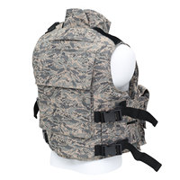 Gilet de protection tactique VANDA Digital Tiger Stripe avec col montant rembourré et système de rangement intégré à 4 poches