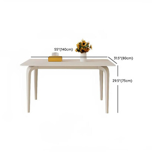 Set Moderno di <span class=keywords><strong>Tavolo</strong></span> e Sedie <span class=keywords><strong>da</strong></span> Pranzo in Stile Crema, Arredamento Minimalista <span class=keywords><strong>per</strong></span> Casa con Sedie con Schienale a Conchiglia <span class=keywords><strong>per</strong></span> Soggiorno e <span class=keywords><strong>Cucina</strong></span> - Product Image 4