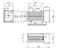 Compteur à moteur pas à pas à double écran antimagnétique avec 6+1 roues pour compteur d'énergie électrique HOVER HMJDQ01