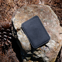 Portefeuille en cuir véritable avec matériau Alcantara personnalisé, porte-cartes magnétique robuste pour iPhone 18 17 16 Pro Max