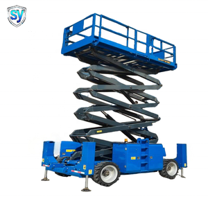 Plateforme élévatrice à ciseaux hydraulique SY pour terrains accidentés, travaux en hauteur sur chantier - Product Image 1