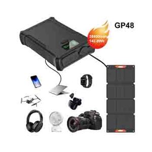 Top Selling 30W High Capacity 38400mAh 142.8Wh <b>Solar</b> <b>Panel</b> Cigar Lighter Outdoor <b>Mini</b> Power Station Portable Power Bank Camping - Product Image 1