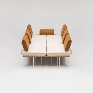 Conjunto de Muebles de Jardín Modernos para Exteriores, Estructura de Aluminio, Tela, Sofá Modular para 6 Personas, Resistente a la Intemperie - Product Image 6