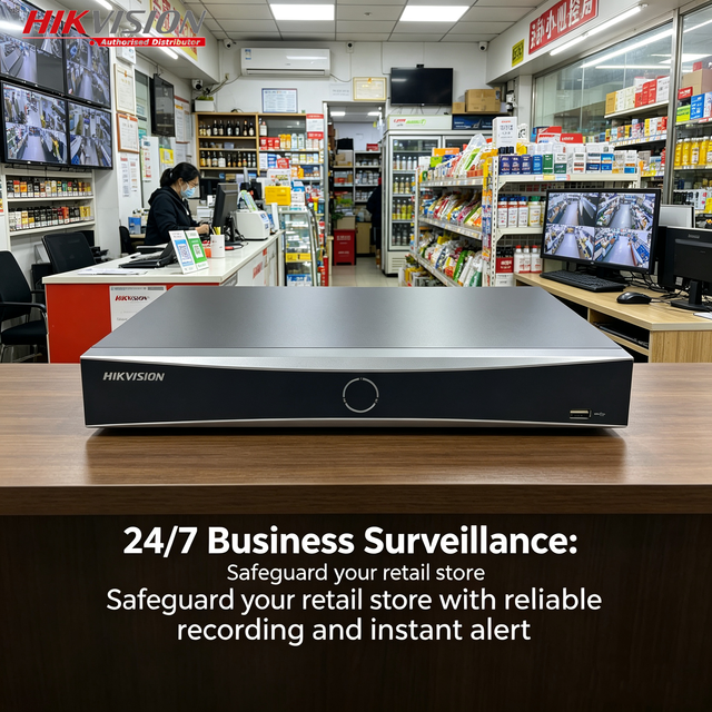 Hikvision DS-7732NXI-K4 32-Channel 4K AcuSense NVR with Facial Recognition 1.5U K Series 4 SATA Network Video Recorder in Stock