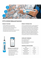 Brick Rebound Hammer HT75-A High Accuracy 1% IP55 Protection Non Destructive Tester for Compressive Strength Inspection Fired
