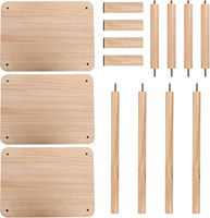 Dreischichtiges Holzregal mit Abgerundeten Ecken, Geeignet für Wohnzimmer-Sofas und Nachttisch-Aufbewahrung