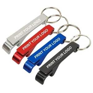 4 in 1 Key Chain Drop shipping available Metal Opener Beer Can Tab Opener Aluminum Alloy Bottle Opener