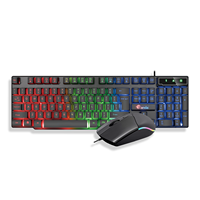 Combo de Teclado y Ratón para Juegos con Cable Óptico USB Ergonómico RGB, Venta de Fábrica, Kit de Teclado y Ratón para Oficina, Hogar, PC