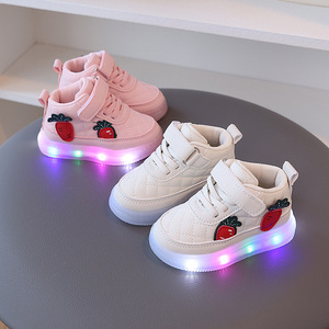 Zapatos Casuales de Alta Calidad para Niños de 1 a 6 Años, Zapatillas Blancas con Luces LED, Suela Suave para Verano, Invierno y Primavera - Product Image 1
