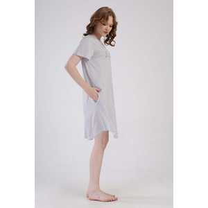 Robe Tunique Femme Col Rond Manches Courtes XXL avec Poches Ovales Élégante Décontractée pour Bureau, Club, Jour de la Semaine/Fêtes, Longueur Genou, Coupe Ample - Product Image 3