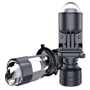 ] Lámpara de coche de alta calidad Mini lente LED H4 9003 HIB2 bombillas faro coche motocicleta Dual proyector Len LED automotriz <span class=keywords><strong>Moto</strong></span> 12V 24V - Product Image 1