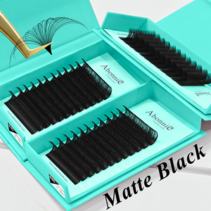 Abonnie Cashmere Mink Dark Matte Velvet Lash Trays, Extensiones de Pestañas de Terciopelo, Extensiones de Pestañas Coreanas PBT - Product Image 3