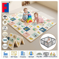 Tapis de sol pliable en mousse XPE 2 cm, durable, anti-rayures, haute densité, absorption des chocs, réversible, imperméable, sans BPA, pour enfants et bébés