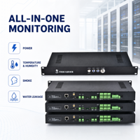 Sistema de Monitoreo Ambiental para Centros de Datos: Temperatura, Humedad, Detección de Fugas de Agua, Alarma Luminosa, Modbus TCP, SNMP, Web, Metálico