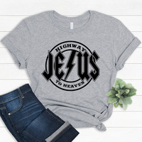 Jésus Highway to Heaven Drôle Christian T-shirt Femmes Jésus T-shirts En Gros