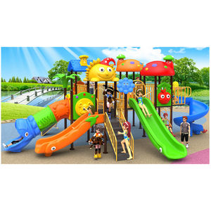Scivolo e <span class=keywords><strong>Tunnel</strong></span> con Altalena per Parco Divertimenti all'Aperto Hanlin - Costruzione in Acciaio Inox e Fibra di Vetro, Capacità 8-20 Bambini - Product Image 5