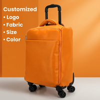 Valise à roulettes en cuir microfibre OEM pour voyage d'affaires et de loisirs