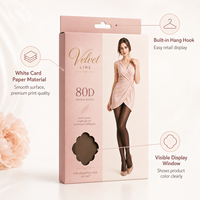 Boîte d'emballage personnalisée pour pantalons à accrocher, boîte pliable en carton blanc, utilisée pour les bas, les chaussettes, les sous-vêtements