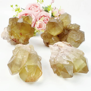 Cluster di citrino fumé grezzo di pietre curative di cristallo naturale all'ingrosso per la decorazione - Product Image 4