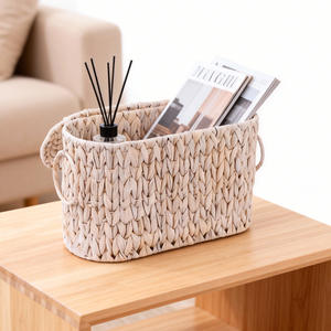 Panier de rangement tissé Bobai, rectangulaire, blanc, fait main, avec couvercle, pour jouets, livres et articles divers - Product Image 5