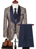 Jas Pria Kustom untuk Pernikahan, Jas Pengiring Pria 3 Potong, Blazer Murah untuk Pesta Prom, Jas Bisnis (Jaket+Celana+Rompi)