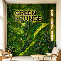 Grande Décoration Murale en Mousse Préservée, Verdure Naturelle Écologique, Durable, Sans Entretien, Style Rustique pour la Maison et le Bureau
