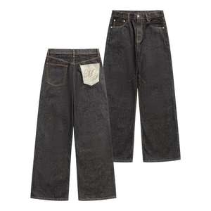 Jeans en <span class=keywords><strong>denim</strong></span> brut <span class=keywords><strong>Okayama</strong></span> en crin de cheval sur mesure en gros - 14,5 oz Scimitar Fade Raw Wash, coupe ample et polyvalente - Product Image 1