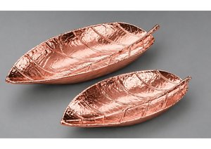 Elegant 18K Rose Gold Plated Leaf Design Tray with Premium Gift Box Stylish Wedding Home Decor Luxury Gift - Product Image 3