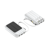 Batterie Externe Solaire Sans Fil Tendance 2025 – 20000 mAh – Produits Phares – Chargeur USB Étanche avec Panneaux Solaires
