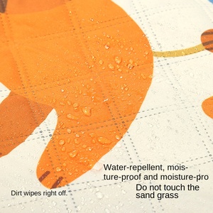Tapis <span class=keywords><strong>de</strong></span> pique-nique carré SYNC F32 style forêt, imperméable, épais, avec film aluminium, ultrasonique, pour camping en extérieur - Product Image 3