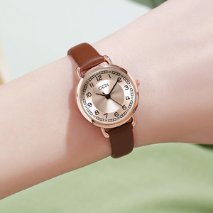 Vintage Design Small Dial Light Luxury Artistic Leather Strap Waterproof Quartz Women's <b>Watch</b> - Product Image 4