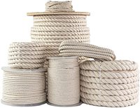 Cordon en coton naturel de 2 mm à 20 mm, ferme et souple, pour toutes sortes d'utilisations