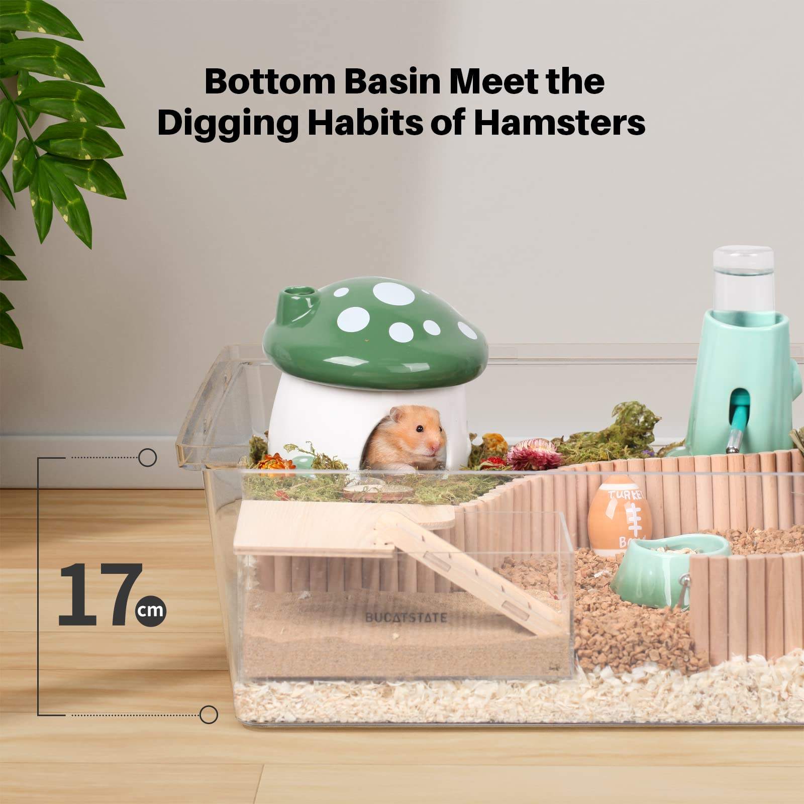 Milageto Maison De Hamster En Acrylique Transparente, Cage Pour Cochons D'Inde Pour Hamsters, Petits Animaux, Gerbilles, Maison