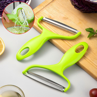 Stijlvolle functionele op maat gemaakte kleurrijke roestvrijstalen handmatige herbruikbare multifunctionele keukenhulp aardappel knoflook fruit groente schiller