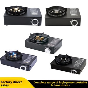 Réchaud à <span class=keywords><strong>gaz</strong></span> butane portable d'extérieur avec gril, haute puissance, pour <span class=keywords><strong>camping</strong></span> et stand commercial, nouveau modèle avec déflecteur de vent pour 5 personnes et plus - Product Image 2