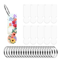 Porte-clés vierge en acier inoxydable pour sublimation, jetons de chariot de courses, porte-clés personnalisés DIY, anneaux de clés en métal populaires pour la décoration de sacs