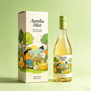 Boîte d'emballage pour vin <span class=keywords><strong>blanc</strong></span> semi-sucré en carton avec impression UV, fabrication directe d'usine, OEM, pour la vente en gros - Product Image 3