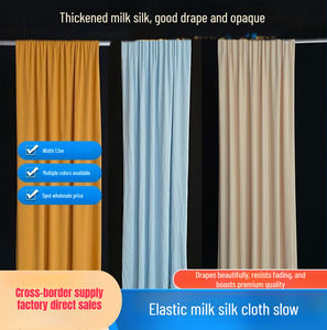 ستارة خلفية لمنصة الزفاف من قماش مطاطي، ديكور سقف من الحرير الحليبي، ستارة للحفلات بالجملة - Product Image 4