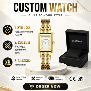 Custom New Fashion Stainless Steel Band Reloj Dama Personalizado Square Shaped Face Design Ladies Luxury Quartz <b>Watch</b> For Women - Product Image 3