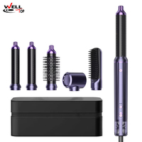 Multi-styler Brosse Soufflante à Air Chaud Haute Vitesse, Fer à Boucler Automatique, Peigne Sèche-Cheveux 1400W, Coiffeur 5-en-1 et Sèche-Cheveux