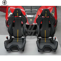 Siège de voiture de course de luxe en cuir et carbone sec, version piste, imperméable, pour Ferrari SF90 296 GTB, intérieur sport personnalisé