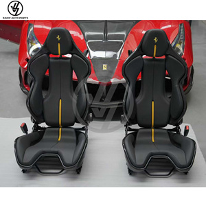Asiento de Carreras de Lujo en Fibra de Carbono Seca y Cuero, Impermeable, para Ferrari SF90 296 GTB, Personalizado para el Interior del Vehículo - Product Image 6