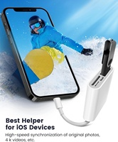 Lector de Tarjetas SD y TF 4 en 1 de 8 Pines, Kit de Conexión USB 3.0 OTG para Cámara, Compatible con iPhone, iPad, Hubs, Teclados, Audio y Ethernet