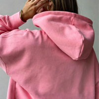 Sudadera con Capucha de Verano para Mujer, Estilo Vintage, Tejido Grueso, 100% Algodón, Talla Grande, con Logotipo Personalizado, Estampado 3D