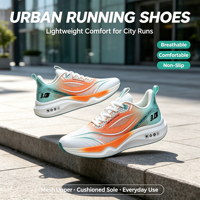 Sepatu Lari Pria Ringan Berbahan Mesh Bernapas, Bantalan Elastis Tinggi, Anti Selip, Sneakers Olahraga untuk Latihan Harian dan Jogging