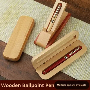 High-End Customizable Bamboo <strong>Pen</strong> Wooden and Metal Ballpoint Signature <strong>Pen</strong> 1.0 mm Writing Width Business or Teacher's Day Gift - Product Image 2