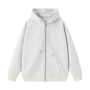 Sudadera con capucha unisex D33 al por mayor, con cremallera completa y forro, de otoño, 300GSM, de felpa de alta calidad, con cremallera personalizada, 100% poliéster, sublimación por calor. - Product Image 1