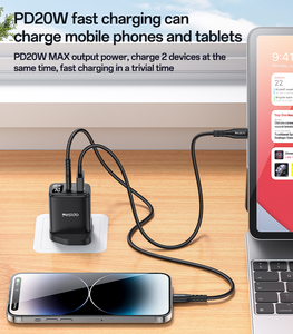 YesIDo เครื่องชาร์จเร็ว PD <span class=keywords><strong>20W</strong></span> พอร์ตคู่จอแสดงผลดิจิตอลแบบ UK - Product Image 4
