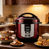 Cuisinière électrique multifonction 12-en-1, 5 L, en acier inoxydable, programmable numériquement, appareil de cuisine