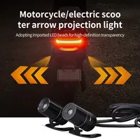 Nouvelle moto flèche LED clignotant lampe Projection lumière 12V voiture électrique rue Modification bienvenue décoration